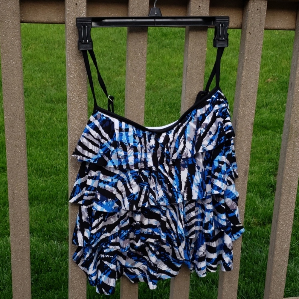 Slimshaper ruffle bathing suit top